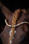 Spiritandhiscrew X MASEGO elegant multi-function bitless bridle in soft Italian leather with glitter detail and brass fittings