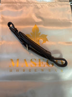 Load image into Gallery viewer, Brown and black leather chinstrap with soft padding under the chin
