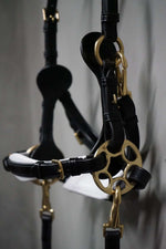 Load image into Gallery viewer, Bella Starwheel hackamore Black and White
