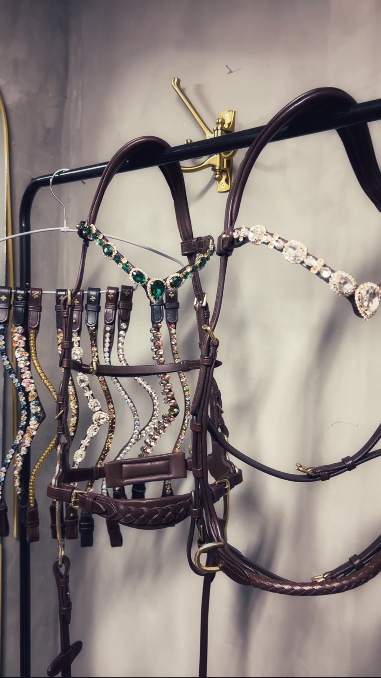 Masego horsewear gift card with elegant bridles featuring gems and worldwide shipping option