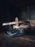 Load image into Gallery viewer, Rubber reins with brass details
