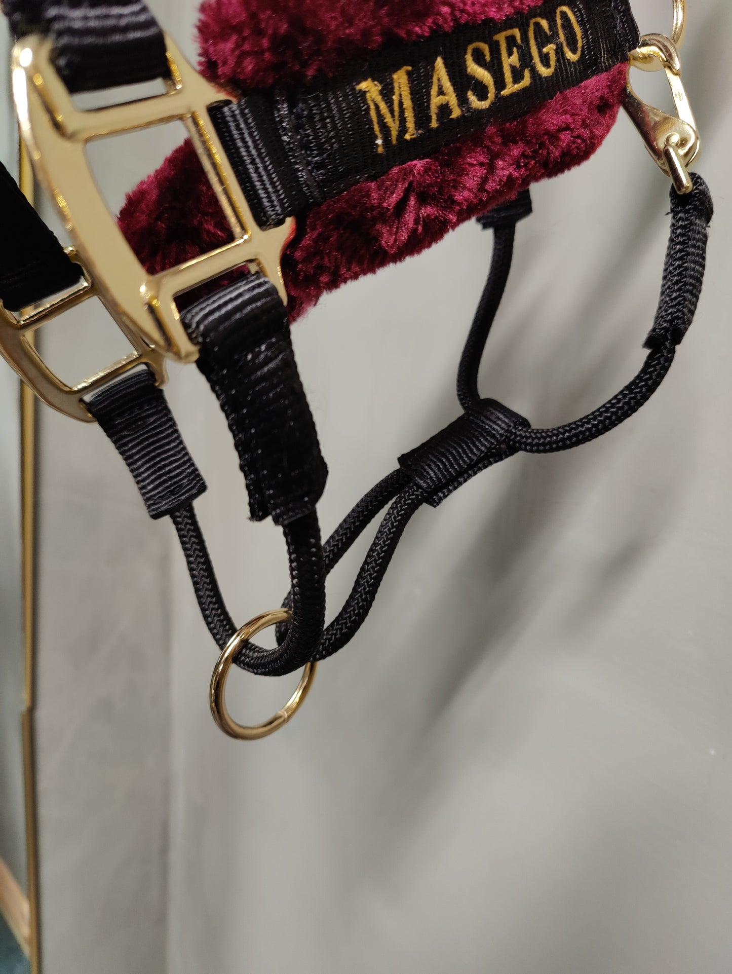 Ivy halter - black/burgundy - MASEGO horsewear